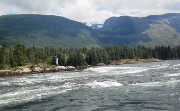 Skookumchuck from the Zodiac boat